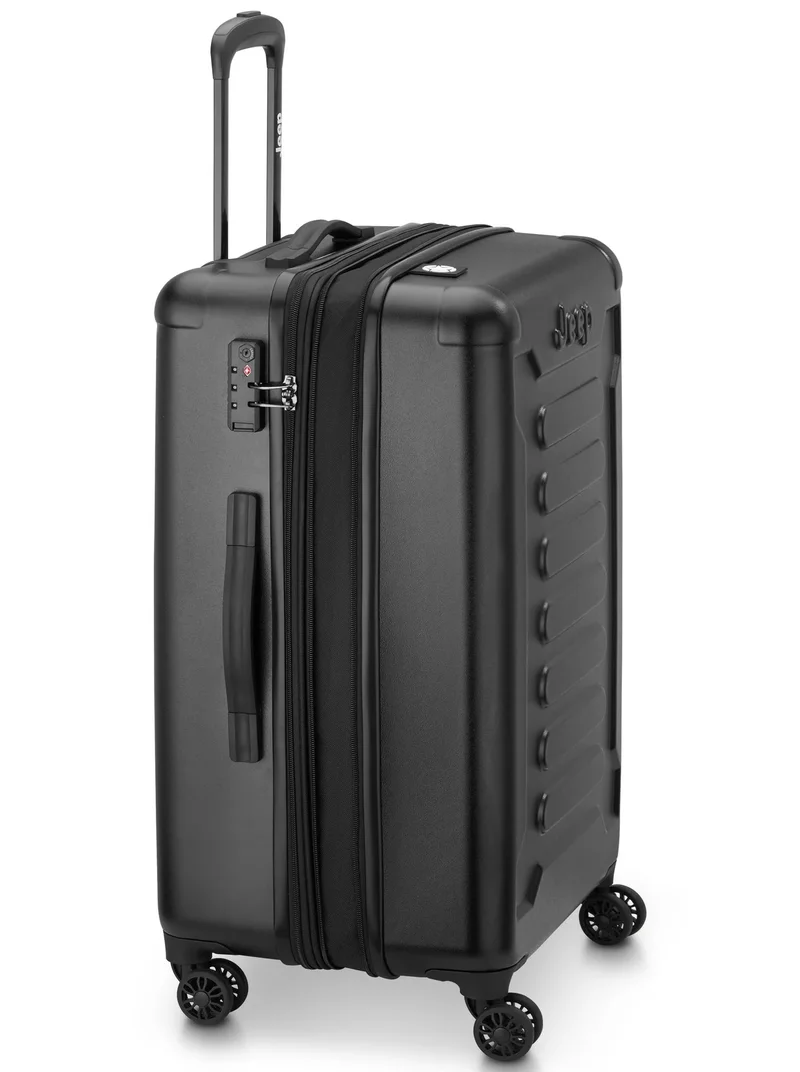 Jeep  JH004C 68 Cm 4-Double Wheeled Hardcase Expandable Check-In Luggage Trolley - Black  | Best Price UAE